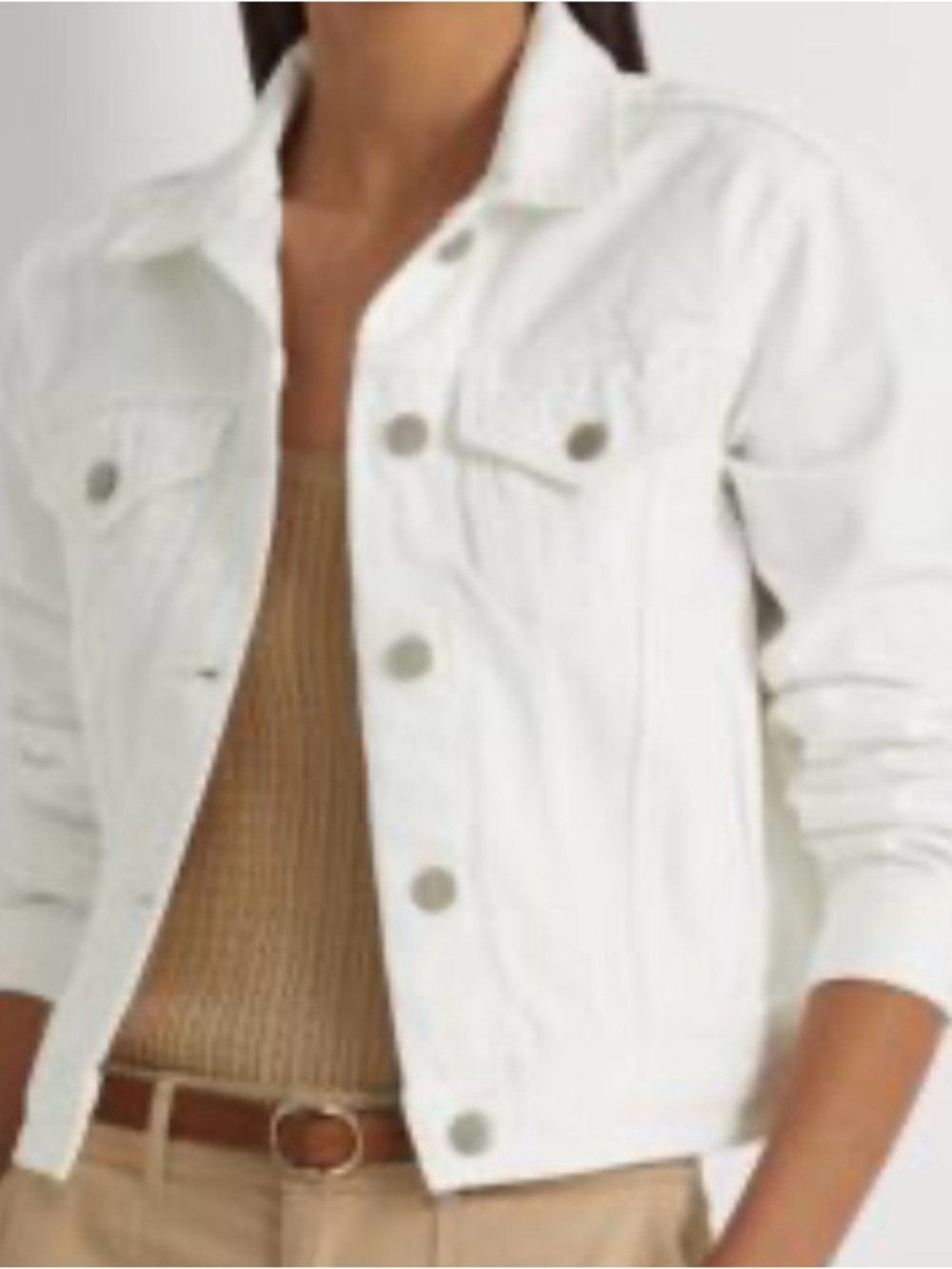 Maurices White Denim Jacket - Classic Button-Front Jean Jacket